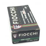(50) Rnds 9mm Fiocchi 100 Gr RHVF
