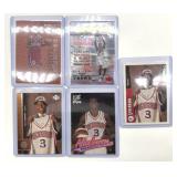 (5) Allen Iverson Basketball Cards in Plastic
