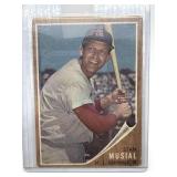 1962 Stan Musial Topps Baseball Card in Plastic