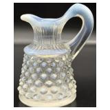 Opalescent Hobnail Glass Cruet 4"