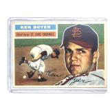1956 Ken Boyer Topps Baseball Card in Plastic