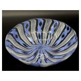 Murano Zanfirico Latticino Art Glass Bowl 4.75" x