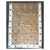 Quilt with State Patches 53" x 73"