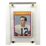 1972 Roger Staubach Topps Football Card in Hard