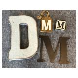 Monogram Home Decor Signs D and M - 20.5" and