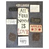 Home Decor Metal and Wood Signs 30" and Smaller