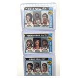 (3) Topps 1973-74 Field Goal PCT and Scoring Avg