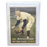 1957 Red Schoendienst Topps Baseball Card in