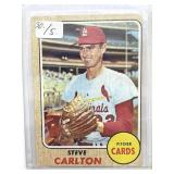 1968 Steve Carlton Topps Baseball Card in Plastic