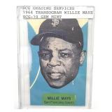 1963/64 Willie Mays Hand-Cut Transogram in Hard