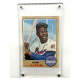 1968 Hank Aaron Topps Baseball Card in Hard