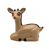 Painted Cast Iron Deer Coin Bank 6" x 5.5"