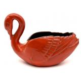 Frankoma 228 Orange Swan Planter 8.5" x 5.5"