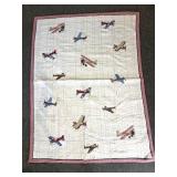 Pottery Barn Kids Airplane Quilt 66" x 84"