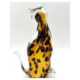Art Glass Cat 8.75"