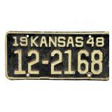 1948 Kansas License Plate - Sumner County