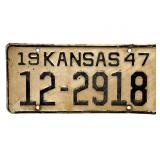 1947 Kansas License Plate - Sumner County