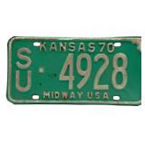 1970 Kansas License Plate - Sumner County