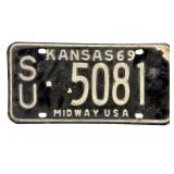 1969 Kansas License Plate - Sumner County