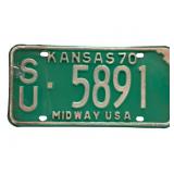 1970 Kansas License Plate - Sumner County