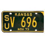1973 Kansas License Plate - Sumner County