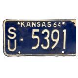 1964 Kansas License Plate - Sumner County