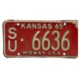 1965 Kansas License Plate - Sumner County