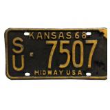 1968 Kansas License Plate - Sumner County