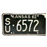 1962 Kansas License Plate - Sumner County