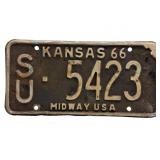 1966 Kansas License Plate - Sumner County -
