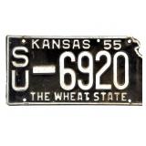 1955 Kansas License Plate - Sumner County
