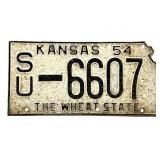 1954 Kansas License Plate - Sumner County
