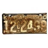 1930 Kansas License Plate - Sumner County