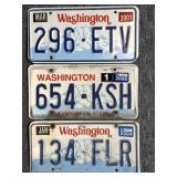 (3) Washington License Plates