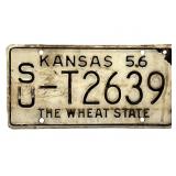 1956 Kansas License Plate - Sumner County
