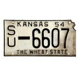 1954 Kansas License Plate - Sumner County