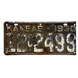 1930 Kansas License Plate - Sumner County