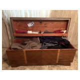 Vintage Lane Cedar Chest with Jackets and More