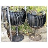 Cast Iron Base with Whirly Gigs Sitting on Top