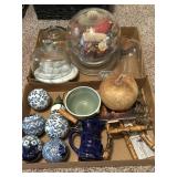 Vintage Glass Chicken Waterer, Lidded Cheese