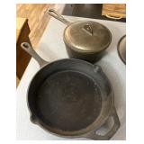 Cast Iron skillet and pot