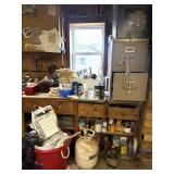 Contents of Wooden Bench; Spray Paint, Stains,