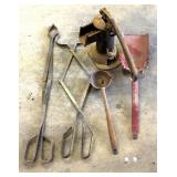 Tongs, Pitcher Pump, Coal Shovel, Ladle