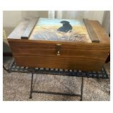Wooden Trunk 22"x12"x9" & Folding Table