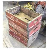 (4) Wooden Cola Cola Crates