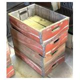 (4) Wooden Cola Cola Crates