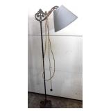 Antique Cast Iron Floor Bridge Lamp 54"-