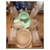 Pink & Green Glassware