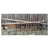 (2) Wooden Folding Ladders 8 & 10 Ft.