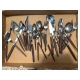 Vintage MCM Wood Handled EKCO Flatware